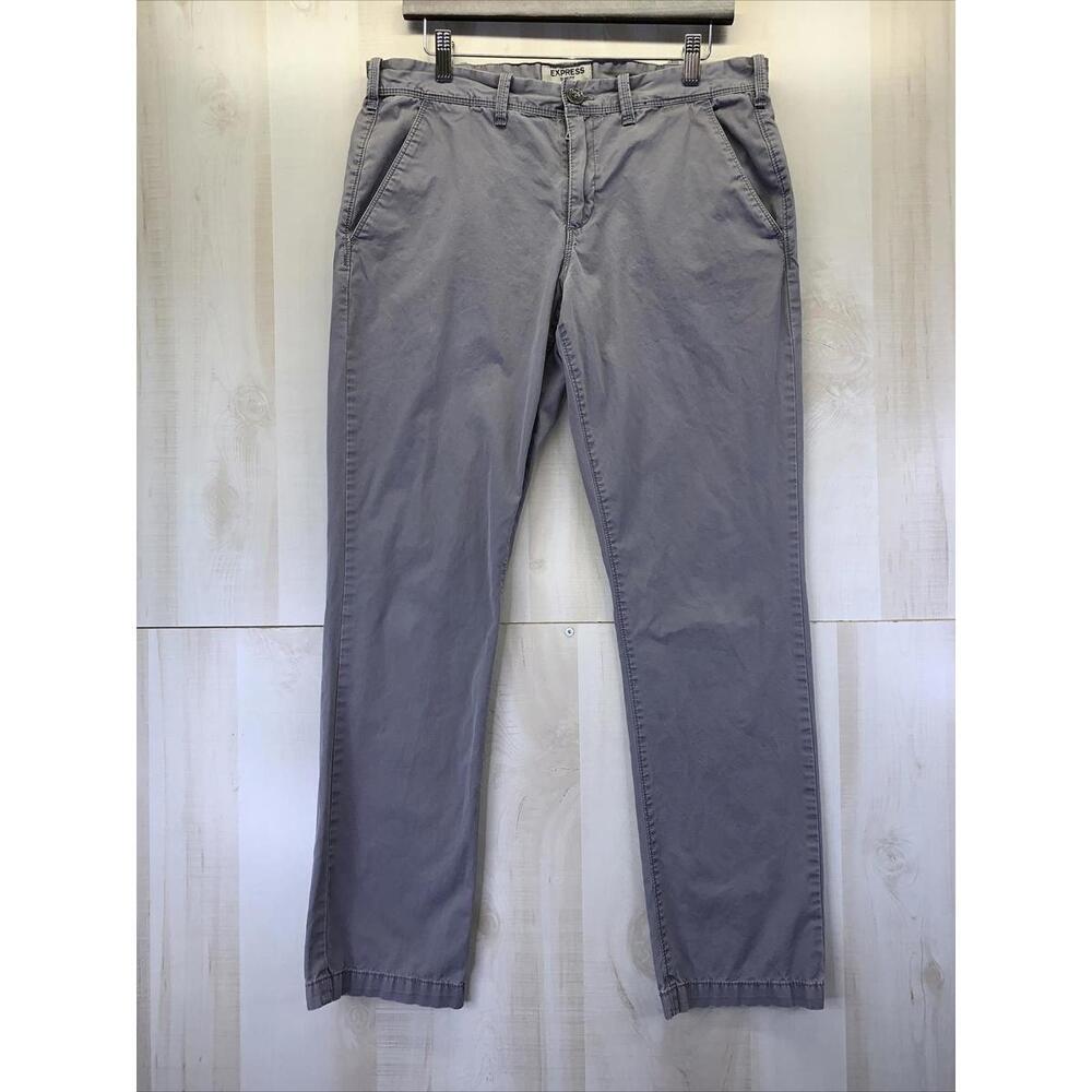 Experess “Finn” Slim Fit Mens Weathered Gray Pants Size 32x32-5736
